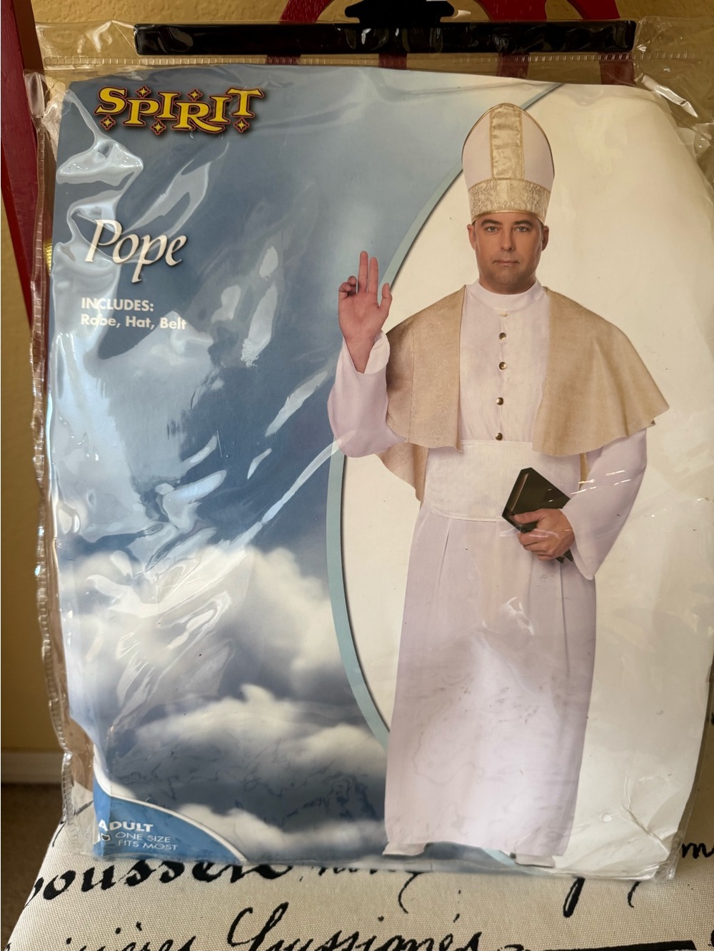 Pope Costume One Size Fits Most Includes Robe Hat Belt
